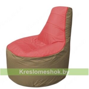 Кресло мешок Трон Т1.1-0221(красный-тем. бежевый)