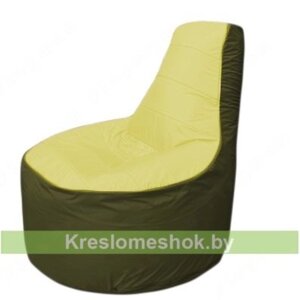 Кресло мешок Трон Т1.1-0611(желтый-тем. оливковый)