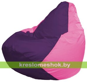 Кресло-мешок Груша Макси Г2.1-32 (основа розовая, вставка фиолетовая)