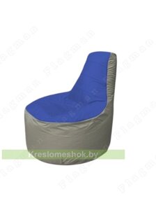Кресло мешок Трон Т1.1-1422(синий-серый)