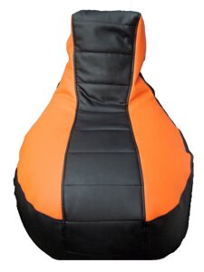 Кресло мешок Трон (черный, оранж)