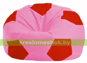Кресло мешок Мяч М1.1-199 (основа розовая, вставка красная)