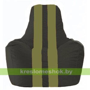 Кресло-мешок Спортинг чёрный - оливковый С1.1-399