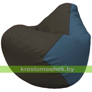 Бескаркасное кресло-мешок Груша Г2.3-1603 чёрный, синий