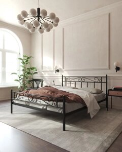 Кровать с изножьем "Франческа"160х200/ноги металл/цвет Чёрный)