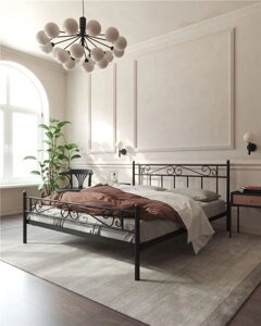 Кровать с изножьем "Франческа"180х200/ноги металл/цвет Чёрный)
