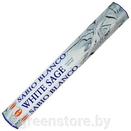 Благовония HEM Белый Шалфей (White Sage), 20 палочек от компании Зеленый магазин Минск - фото 1