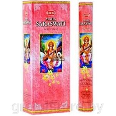 Благовония HEM Богиня Мудрости Maha Saraswati, 20 палочек от компании Зеленый магазин Минск - фото 1