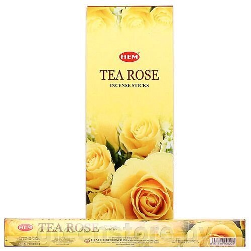 Благовония HEM Чайная роза (Tea rose), 20 палочек от компании Зеленый магазин Минск - фото 1