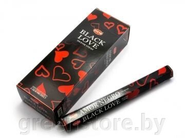 Благовония HEM Чёрная любовь (Black Love), 20 палочек от компании Зеленый магазин Минск - фото 1