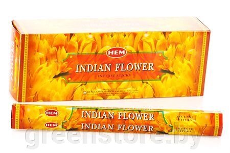 Благовония HEM Индийский цветок (Indian Flower), 20 палочек от компании Зеленый магазин Минск - фото 1