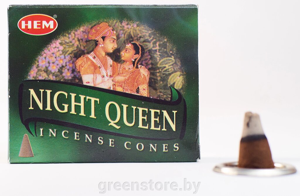 Благовония HEM Королева ночи (night queen), 10 конусов от компании Зеленый магазин Минск - фото 1