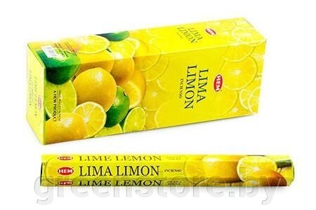 Благовония HEM Лайм Лемон ( Lime Lemon), 20 палочек от компании Зеленый магазин Минск - фото 1