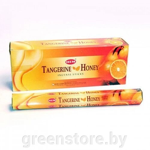 Благовония HEM Мандарин и мёд (Tangerine Honey), 20 палочек от компании Зеленый магазин Минск - фото 1