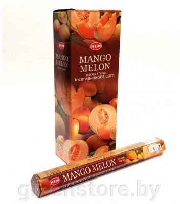 Благовония HEM Mango Melon Манго Дыня, 20 палочек от компании Зеленый магазин Минск - фото 1