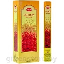 Благовония HEM Шафран (Saffron), 20 палочек от компании Зеленый магазин Минск - фото 1