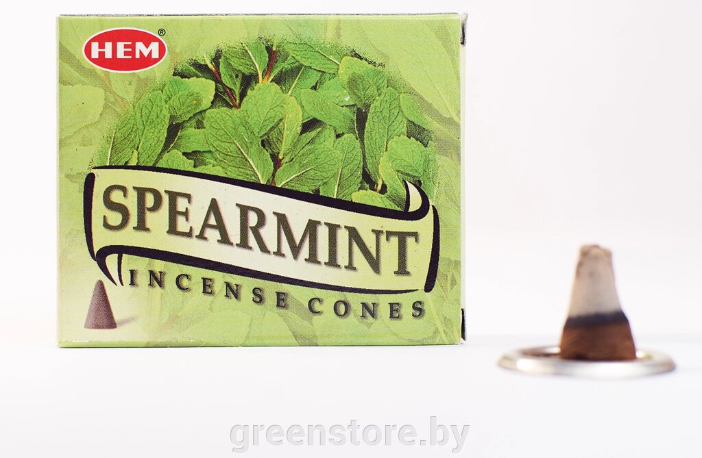 Благовония Spearmint (Мята) НЕМ 10 конусов от компании Зеленый магазин Минск - фото 1