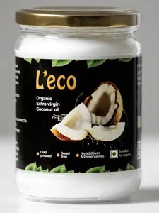 Кокосовое масло нерафинированное L еco 500 мл. Шри-Ланка