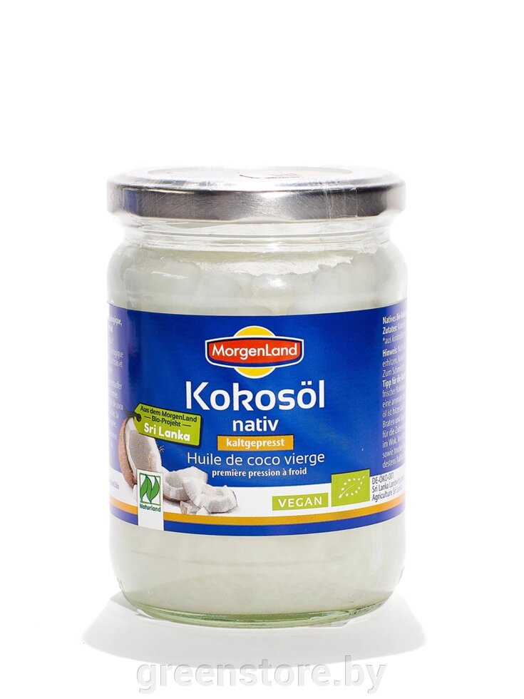Масло кокосовое нерафинированное холодного отжима (virgin) 450 мл от компании Зеленый магазин Минск - фото 1