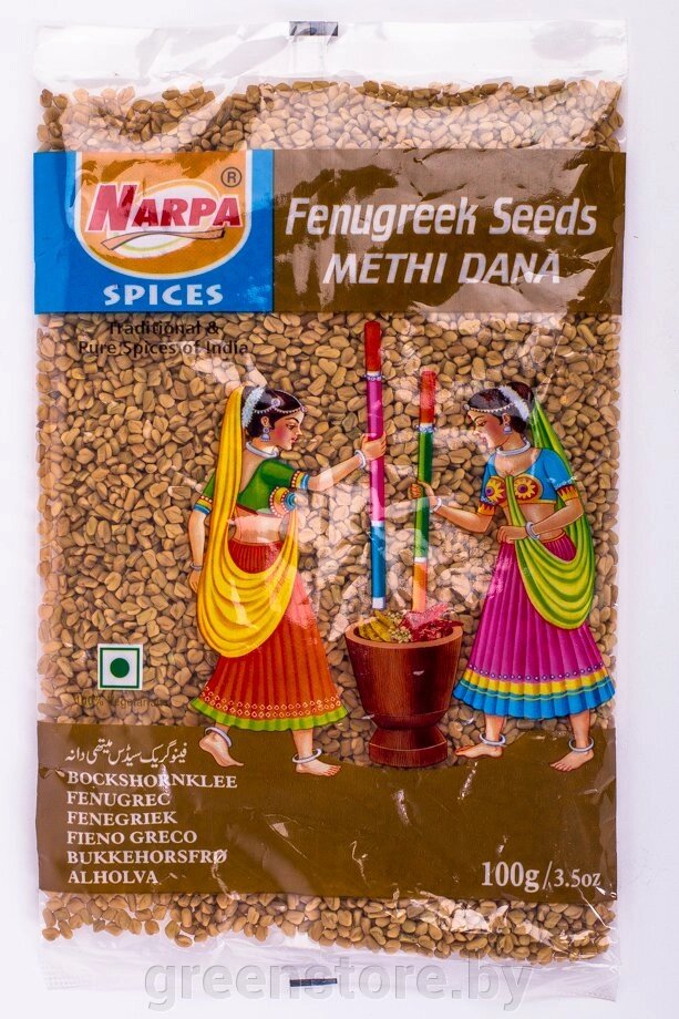 Пажитник семена Fenugreek Seeds NARPA 100 г. (Индия) от компании Зеленый магазин Минск - фото 1