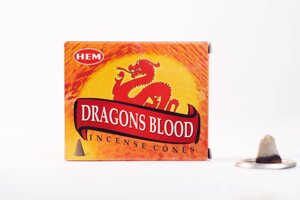 Благовония конусы HEM Кровь Дракона (Dragon Blood) 10шт