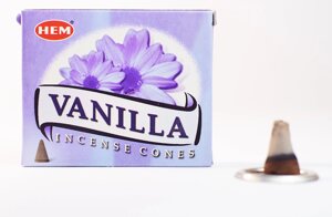 Благовония HEM Ваниль (Vanilla), 10 конусов в Минске от компании Зеленый магазин Минск