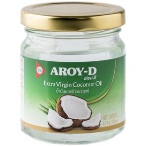 Кокосовое масло Aroy-D нерафинированное (стекло) 180 мл