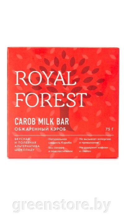 Шоколад из обжаренного кэроба  Royal Forest 75гр. от компании Зеленый магазин Минск - фото 1