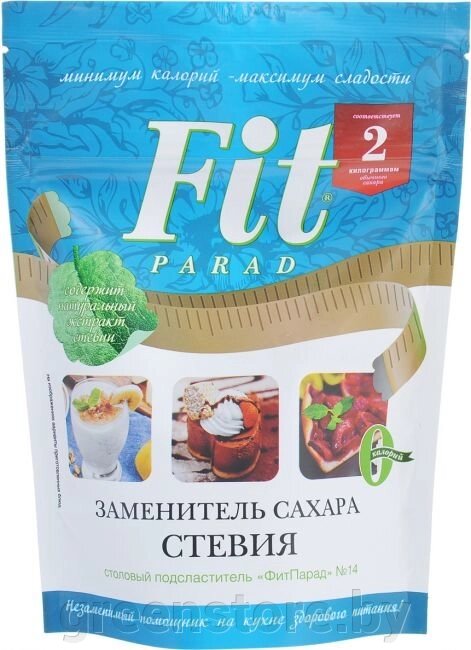 Заменитель сахара на основе эритрита "ФитПарад 14" 150гр от компании Зеленый магазин Минск - фото 1
