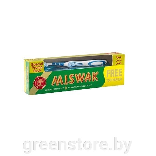 Зубная паста Мисвак Dabur, 190г. + зубная щётка в подарок. от компании Зеленый магазин Минск - фото 1