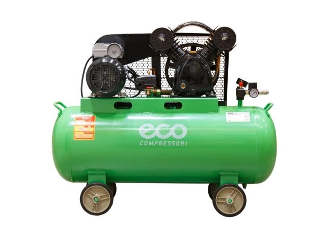 Компрессор ECO AE-1005-B1 (380 л/мин, 8 атм, ременной, масляный, ресив. 100 л, 220 В, 2.20 кВт) уценённый от компании Оборудование для СТО «Vipavto» - фото 1