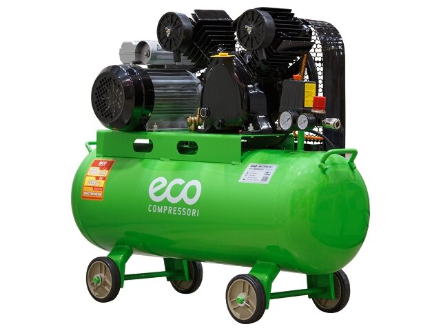 Компрессор ECO AE-705-b1 (380 л/мин, 8 атм, ременной, масляный, ресив. 70 л, 220 В, 2.20 кВт) уценённый - акции