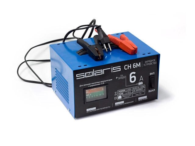 Зарядное устройство Solaris CH 6M (12В, 6А) (SOLARIS) от компании Оборудование для СТО «Vipavto» - фото 1