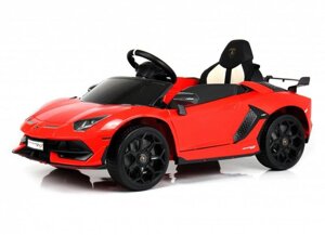 Детский электромобиль RiverToys Lamborghini Aventador SVJ (A333MP) красный