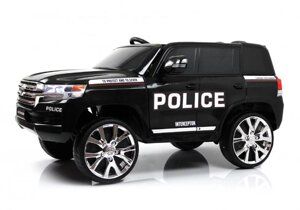 Детский электромобиль RiverToys Toyota Land Cruiser 200 (JJ2022) полицейский черный