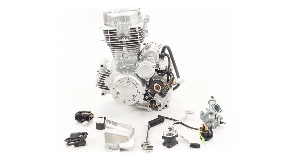 Двигатель 150см3 162FMJ CG150 (62x49,5) грм штанга, 5ск от компании Интернет-магазин агро-мото-вело-техники - фото 1