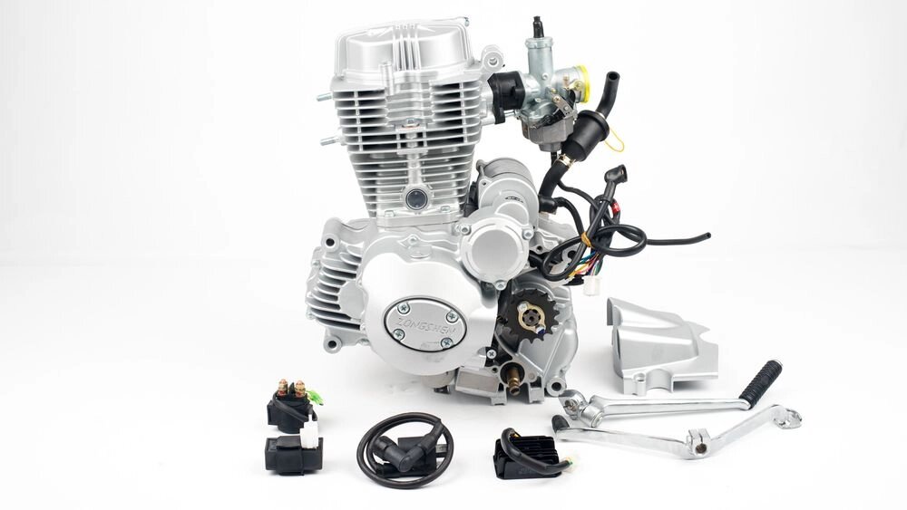 Двигатель 200см3 167FML CG200-B (67x57,5) грм штанга, балансир, 5ск. от компании Интернет-магазин агро-мото-вело-техники - фото 1