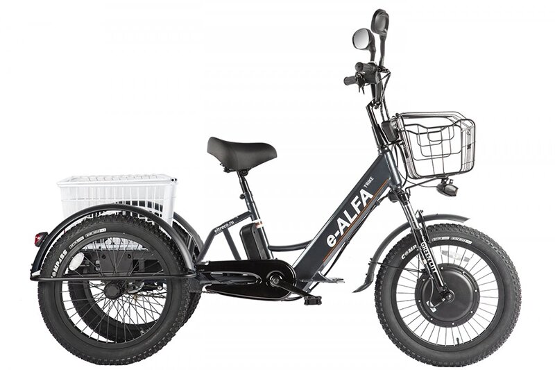 Электровелосипед Alfa Trike черный от компании Интернет-магазин агро-мото-вело-техники - фото 1