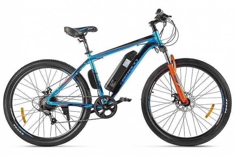 Электровелосипед Eltreco XT 600 D сине-оранжевый от компании Интернет-магазин агро-мото-вело-техники - фото 1