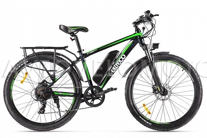 Электровелосипед Eltreco XT 850 Черно-зелёный от компании Интернет-магазин агро-мото-вело-техники - фото 1