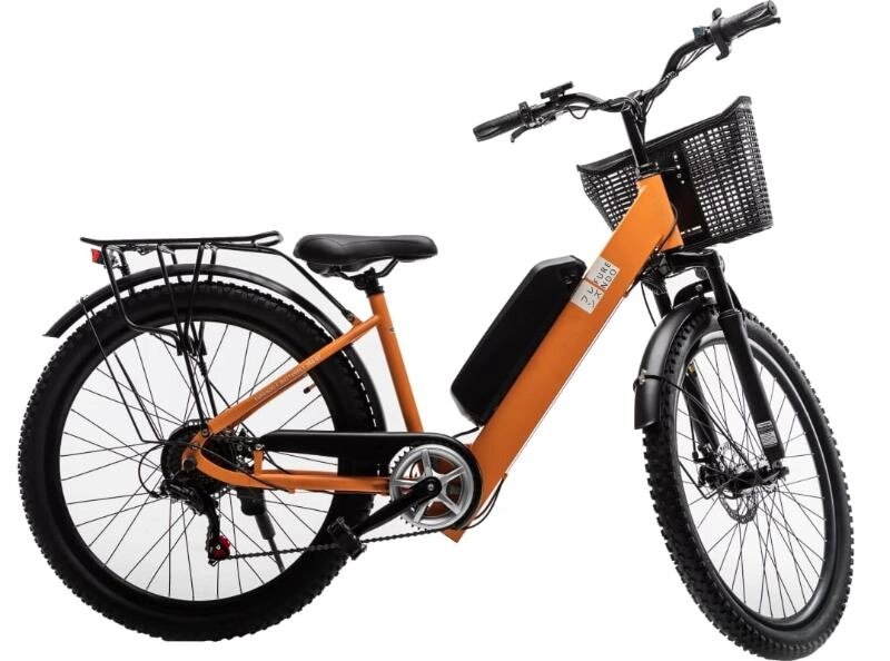Электровелосипед FURENDO E-BUTTERFLY 350 GT оранжевый от компании Интернет-магазин агро-мото-вело-техники - фото 1