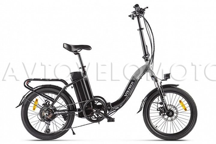 Электровелосипед VOLTECO Flex - Черно-серый от компании Интернет-магазин агро-мото-вело-техники - фото 1