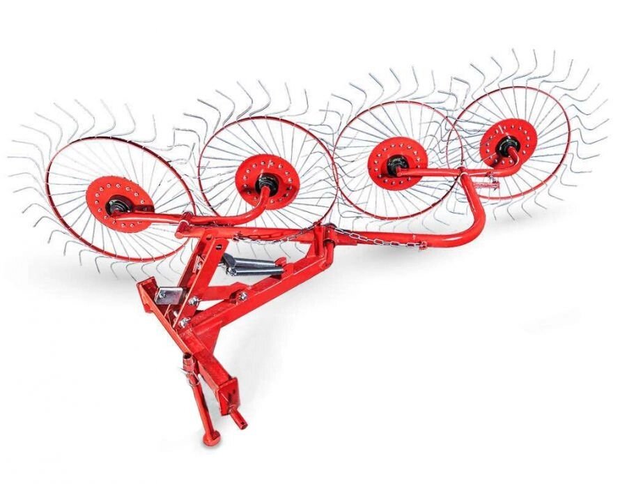 Грабли-сеноворошилки D-POL ГВН-4 (4 колеса) от компании Интернет-магазин агро-мото-вело-техники - фото 1