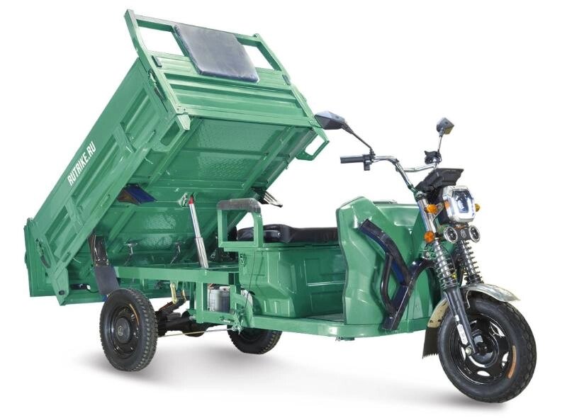 Грузовой электрический трицикл Rutrike D5 1700 гидравлика 60V1200W темно-зеленый от компании Интернет-магазин агро-мото-вело-техники - фото 1