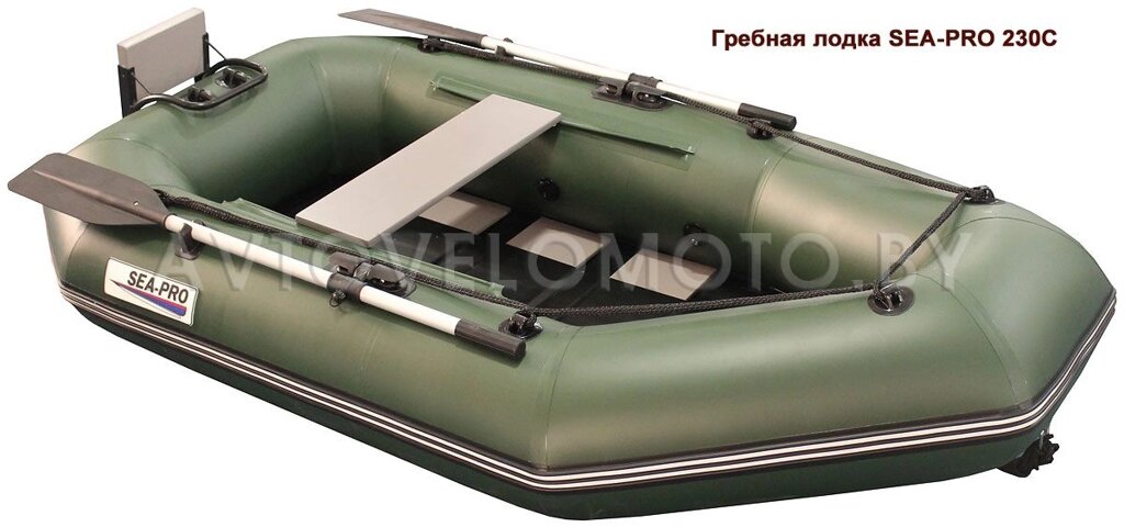 Лодка ПВХ Sea-pro 230С реечный пол зеленая ##от компании## Интернет-магазин агро-мото-вело-техники - ##фото## 1