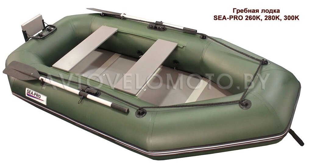 Лодка ПВХ Sea-pro 280К книжка зеленая от компании Интернет-магазин агро-мото-вело-техники - фото 1
