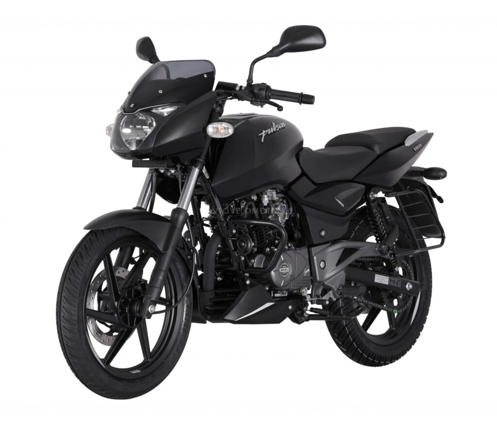 Мотоцикл BAJAJ Pulsar 180F Чёрно-серебристый + Моторамка номерн. знака от компании Интернет-магазин агро-мото-вело-техники - фото 1