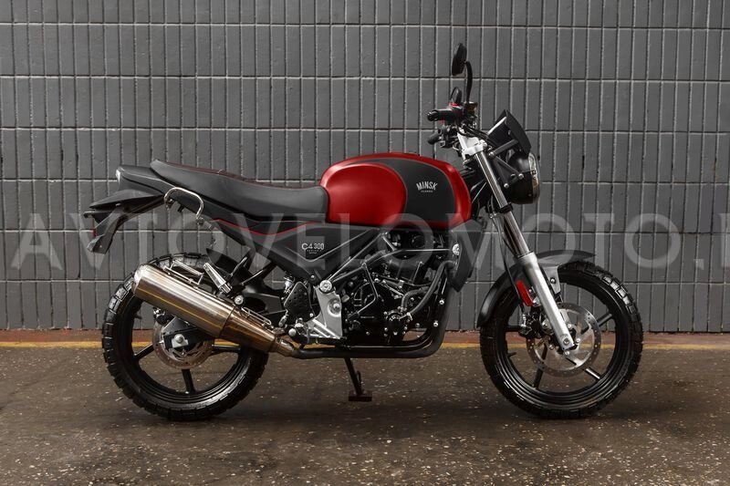 Мотоцикл Минск C4 300 Красный + Моторамка номерн. знака + Бонус ##от компании## Интернет-магазин агро-мото-вело-техники - ##фото## 1