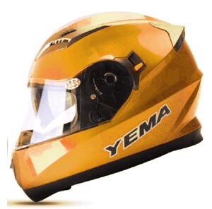 Шлем мотоциклетный YM-829, Оранжевый (размер S) Тонированный визор