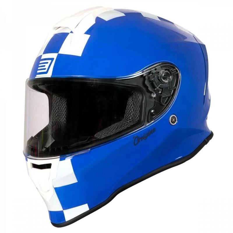 Шлем интеграл ORIGINE DINAMO Contest сине/белый глянцевый M от компании Интернет-магазин агро-мото-вело-техники - фото 1